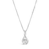 18K White Gold and Diamond Pendant and Chain image