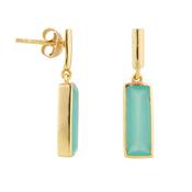 Juvi Manhattan Gold Plated Aqua Drop Earrings