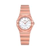 Constellation 25mm MOP Diamond Dial Quartz 18k Rose Gold Bracelet Watch