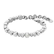 Sasha White Pearl Silver Toned Bracelet