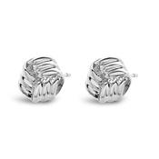 9k White Gold Knot Stud Earrings