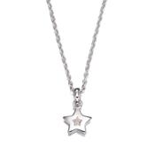 Little star silver diamond star pendant and chain image