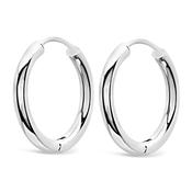 9k White Gold Round Huggy Earrings
