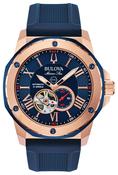 Bulova Marine Star Rose Tone Automatic Rubber Strap Watch image