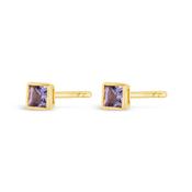 Square Tanzanite Stud Earrings image