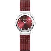 Classic 26mm Red Dial Quartz Textile Strap Watch