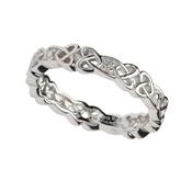 Sterling Silver Ladies Celtic Knot Stone Set Ring Size 6