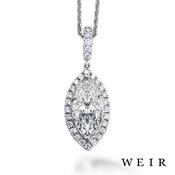 Platinum and marquise cut pendant image