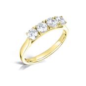 18k Yellow Gold 1.61ct Diamond Four Stone Ring image