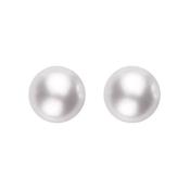 18k Yellow Gold 6mm White Grade AA Pearl Stud Earrings image
