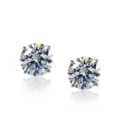 Eternal 9k White Gold Cubic Zirconia 50ct Stud Earrings