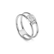 Interlocking Sterling Silver Ring Size 14 image