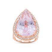 18K Rose Gold, Kunzite &amp; Diamond Dress Ring image