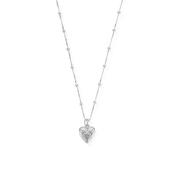 Bobble Sterling Silver Engravable Heart Pendant  Necklace