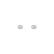 GG Running 18k White Gold Diamond Stud Earrings image