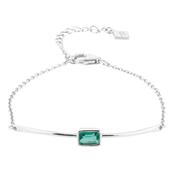 Silver Manhattan Green Tourmaline Bracelet