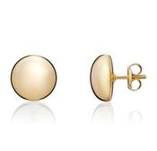Weir Collection 9K Yellow Gold Button Earrings image