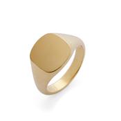18ct Yellow Gold Plain Signet Ring