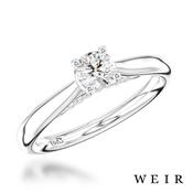 Platinum round brilliant cut diamond engagement ring image