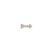 9k Gold Cubic Zirconia Arrow Piercing Earring