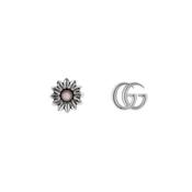 GG Marmont Sterling Silver &amp; Mother Of Pearl Flower Stud Earrings image