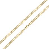 9k Yellow Gold Flat Curb Chain Bracelet