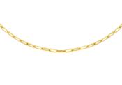9ct Yellow Gold Small Paper Clip 20" Chain