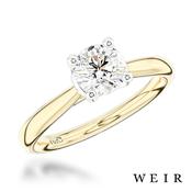Yellow Gold/Platinum Round Brilliant Cut 1.00ct Diamond Engagement Ring image