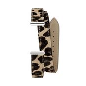 Antares Leopard Print Double Leather Strap