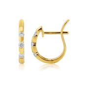 18k Yellow Gold Diamond Notch Earrings image
