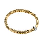 18ct Yellow Gold w/ White Gold Diamond Vendome Bracelet image