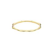 Link to Love 18k Yellow Gold Stud Bangle