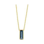 Yellow Gold Manhattan Iolite Pendant Necklace image