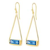 Yellow Gold Manhattan Iolite Swing Drop Earrings