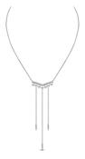 18k White Gold 0.157ct Diamond &amp; Freshwater Pearl Necklace image
