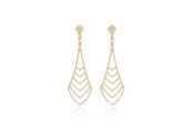 O'Dwyer Chevron Rose Gold Diamond Large Earrings image