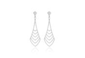 O'Dwyer Chevron White Gold Diamond Large Earrings
