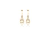 O'Dwyer Chevron Yellow Gold Diamond Small Earrings