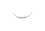 O'Dwyer 18ct White Gold Leaf Pave 18" Pendant image