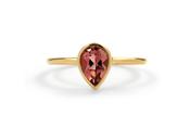 18k Gold Pink Tourmaline Pebble Ring image