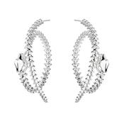 Shaun Leane Silver Serpent Trace Hoop Earrings image