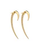 Shaun Leane Fine Jewelley Large  Gold Diamond Hook Earrings image