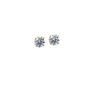 Carat London Eternal Four Prong Stud Earrings Yellow Gold
