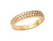 18k yellow gold Eternity Double Row Diamond Band image
