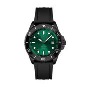 Ace 44mm Green Dial Quartz Movement Black Leather Strap Watch