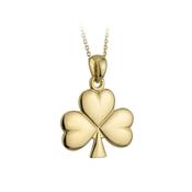 Solvar 14k Yellow Gold Shamrock Pendant