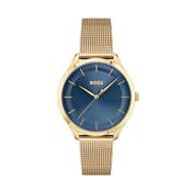 Pura 36mm Blue Dial Quartz Yellow Gold Stainless Steel Watch
