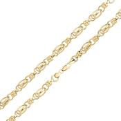 9k Yellow Gold Fancy Chain Bracelet