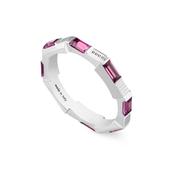 Link to Love 18k White Gold Rubellite Ring Size 13