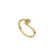 18K Yellow Gold GG Running Diamond Ring image